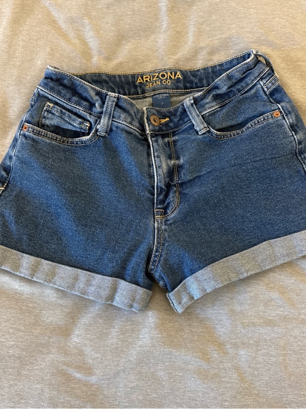 Arizona Jean Company Blue Rolled Cuff Denim Shorts